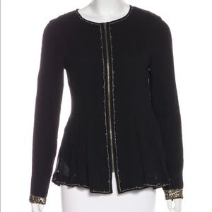 Hoss Intropia Long Sleeve Top Size XS Black Gold